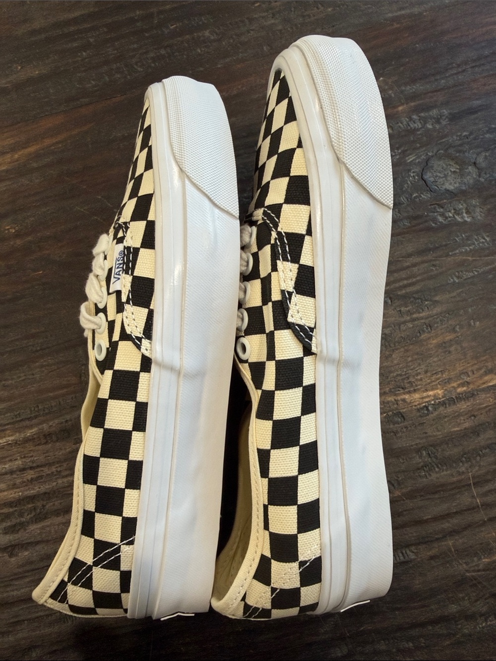 Vans Black & White Checkerboard Authentic Sneakers 8 Womens 6.5 men - Picture 3 of 8